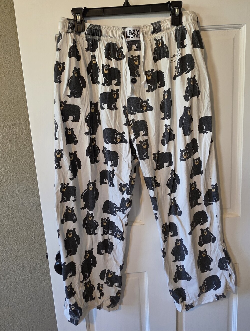 Lazy One Cotton White Bear Print Kids Pajama Pants